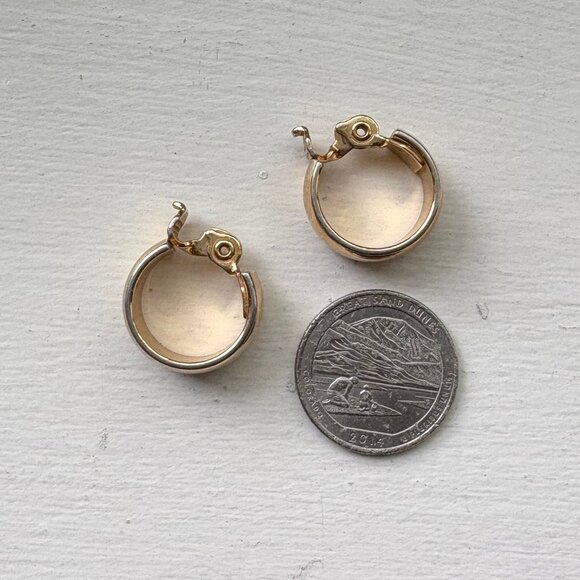 Monet Goldtone Hoop Clip-On Earrings - Picture 9 of 9